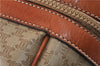 Authentic CELINE Macadam Blason Pattern Boston Hand Bag PVC Leather Beige 3461D