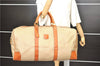Authentic CELINE Macadam Blason Pattern Boston Hand Bag PVC Leather Beige 3461D
