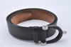 Authentic GUCCI Vintage Belt Leather Size 90cm 35.4" Black 3466F