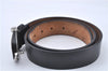 Authentic GUCCI Vintage Belt Leather Size 90cm 35.4" Black 3466F