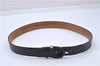 Authentic GUCCI Vintage Belt Leather Size 90cm 35.4" Black 3466F