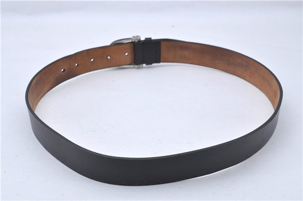 Authentic GUCCI Vintage Belt Leather Size 90cm 35.4" Black 3466F