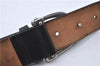 Authentic GUCCI Vintage Belt Leather Size 90cm 35.4" Black 3466F