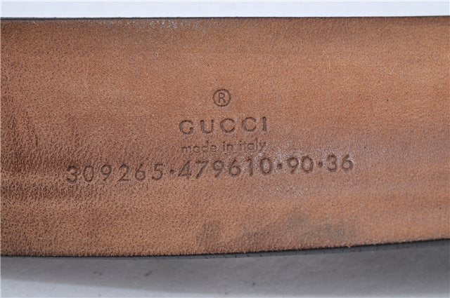 Authentic GUCCI Vintage Belt Leather Size 90cm 35.4