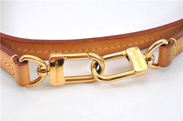 Authentic Louis Vuitton Leather Shoulder Strap Beige 43.3-47.2