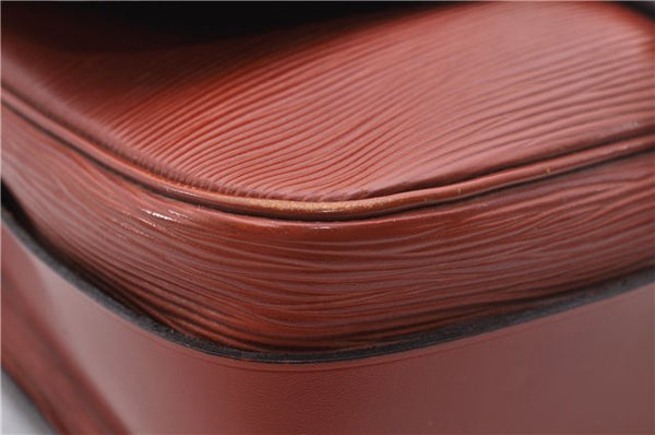 Auth Louis Vuitton Epi Cartouchiere MM Shoulder Cross Bag M52243 Brown 3469D