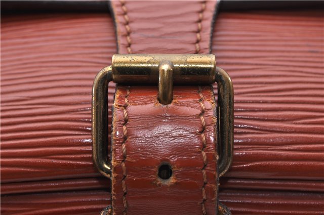 Auth Louis Vuitton Epi Cartouchiere MM Shoulder Cross Bag M52243 Brown 3469D