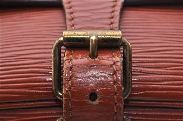 Auth Louis Vuitton Epi Cartouchiere MM Shoulder Cross Bag M52243 Brown 3469D