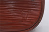 Auth Louis Vuitton Epi Cartouchiere MM Shoulder Cross Bag M52243 Brown 3469D