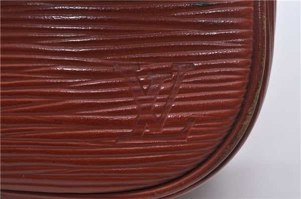 Auth Louis Vuitton Epi Cartouchiere MM Shoulder Cross Bag M52243 Brown 3469D