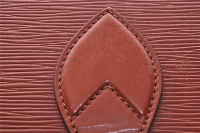 Auth Louis Vuitton Epi Cartouchiere MM Shoulder Cross Bag M52243 Brown 3469D