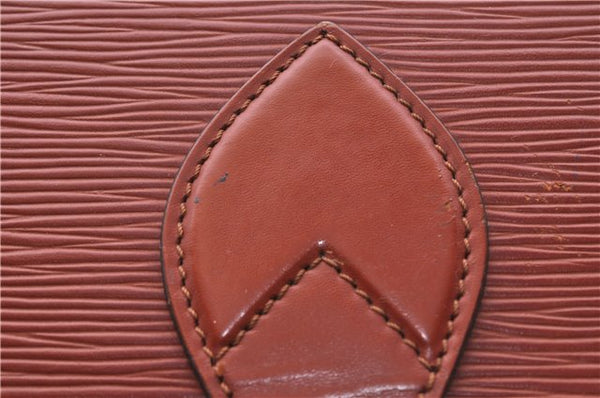 Auth Louis Vuitton Epi Cartouchiere MM Shoulder Cross Bag M52243 Brown 3469D