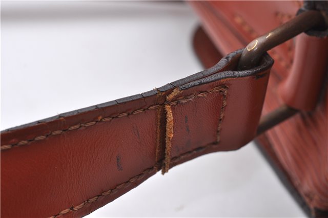 Auth Louis Vuitton Epi Cartouchiere MM Shoulder Cross Bag M52243 Brown 3469D