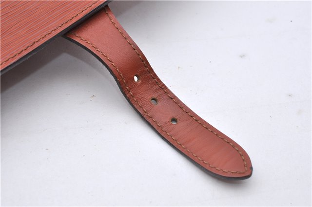 Auth Louis Vuitton Epi Cartouchiere MM Shoulder Cross Bag M52243 Brown 3469D