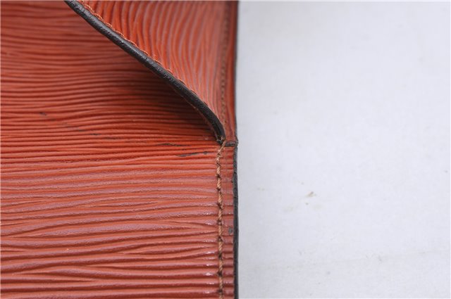 Auth Louis Vuitton Epi Cartouchiere MM Shoulder Cross Bag M52243 Brown 3469D