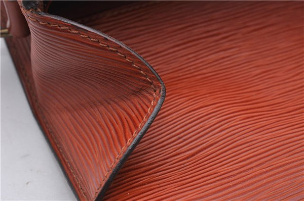 Auth Louis Vuitton Epi Cartouchiere MM Shoulder Cross Bag M52243 Brown 3469D