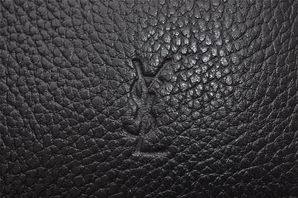 Authentic YVES SAINT LAURENT Vintage Bifold Wallet Purse Leather Black 3469I