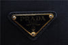 Authentic PRADA Vintage Canvas Leather 2Way Shoulder Hand Bag Black 3473F