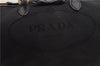 Authentic PRADA Vintage Canvas Leather 2Way Shoulder Hand Bag Black 3473F