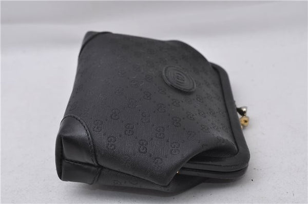 Authentic GUCCI Micro GG PVC Leather Pouch Purse Black 3474D