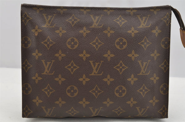 Auth Louis Vuitton Monogram Poche Toilette 26 M47542 Cosmetics Pouch Junk 3474I