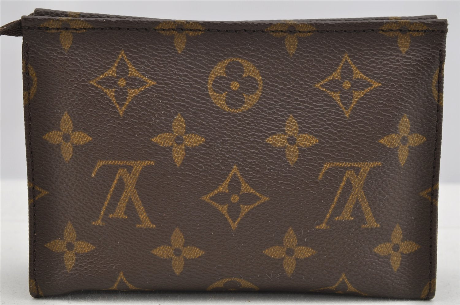 Authentic Louis Vuitton Monogram Poche Toilette 15 M47546 Cosmetics Pouch 3475I