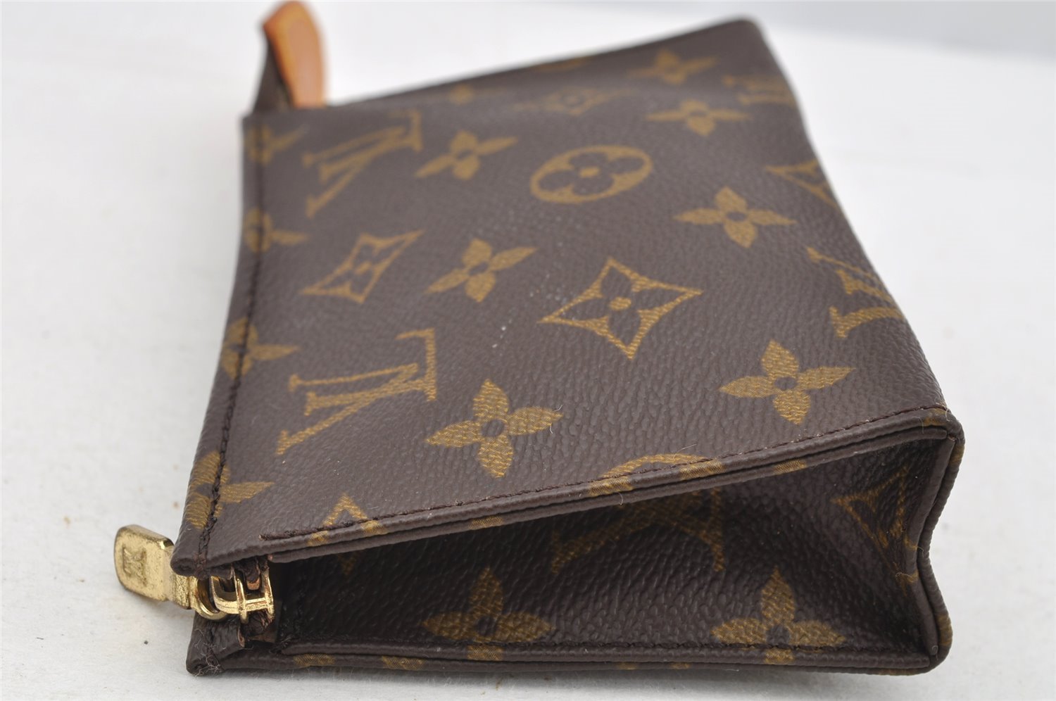 Authentic Louis Vuitton Monogram Poche Toilette 15 M47546 Cosmetics Pouch 3475I