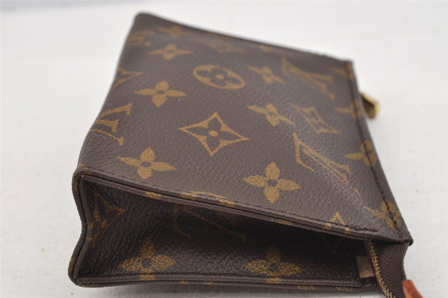 Authentic Louis Vuitton Monogram Poche Toilette 15 M47546 Cosmetics Pouch 3475I