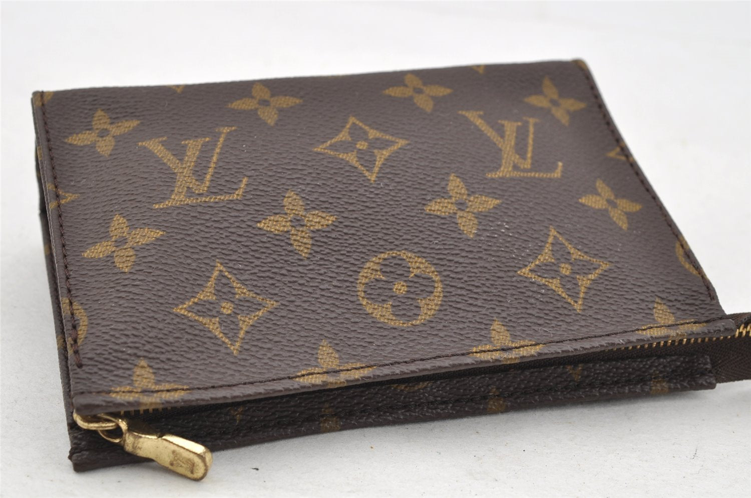 Authentic Louis Vuitton Monogram Poche Toilette 15 M47546 Cosmetics Pouch 3475I