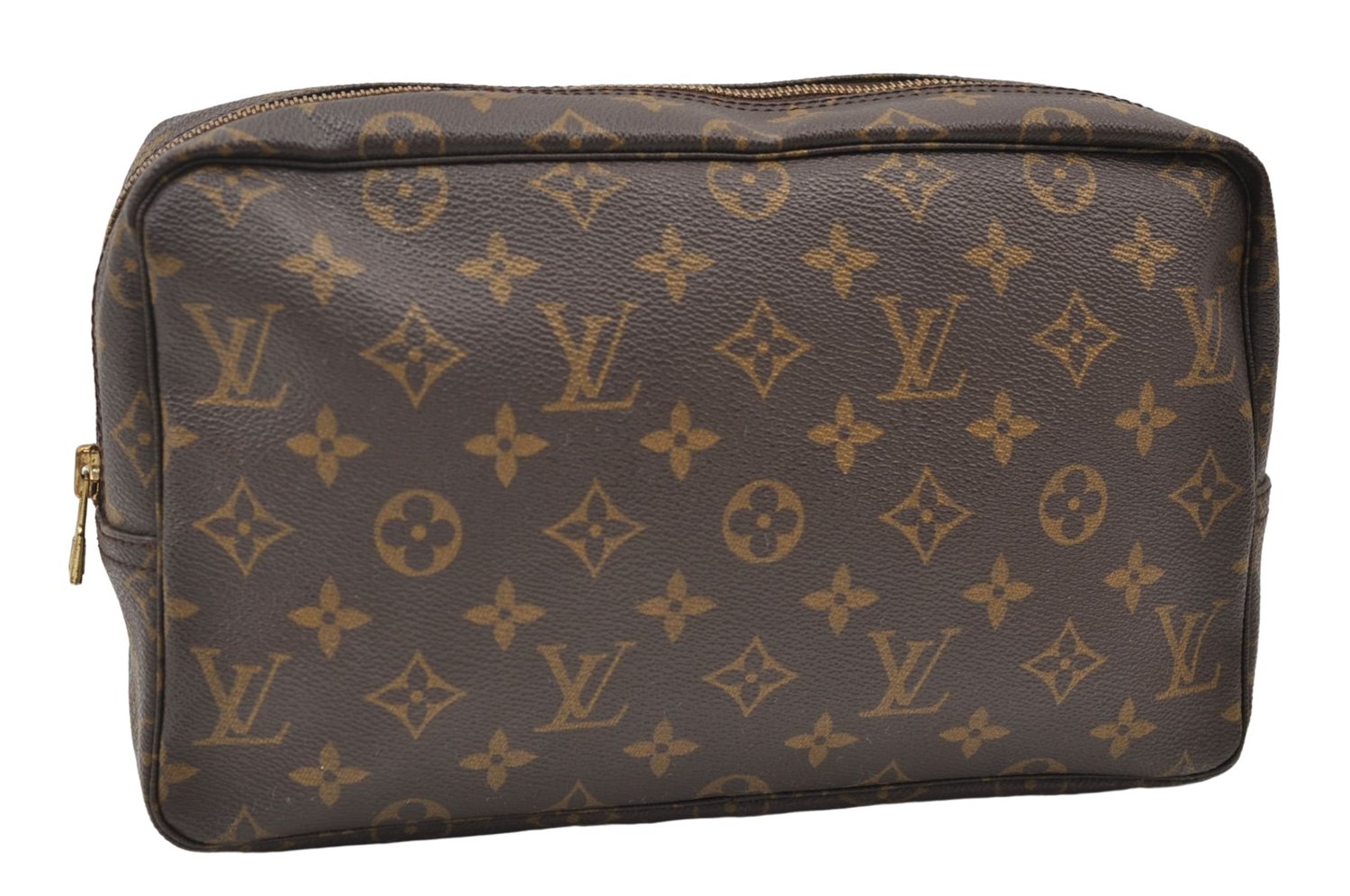 Auth Louis Vuitton Monogram Trousse Toilette 28 Clutch Hand Bag M47522 LV 3478E