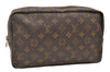 Auth Louis Vuitton Monogram Trousse Toilette 28 Clutch Hand Bag M47522 LV 3478E
