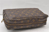 Auth Louis Vuitton Monogram Trousse Toilette 28 Clutch Hand Bag M47522 LV 3478E