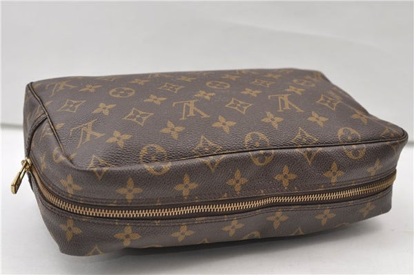 Auth Louis Vuitton Monogram Trousse Toilette 28 Clutch Hand Bag M47522 LV 3478E