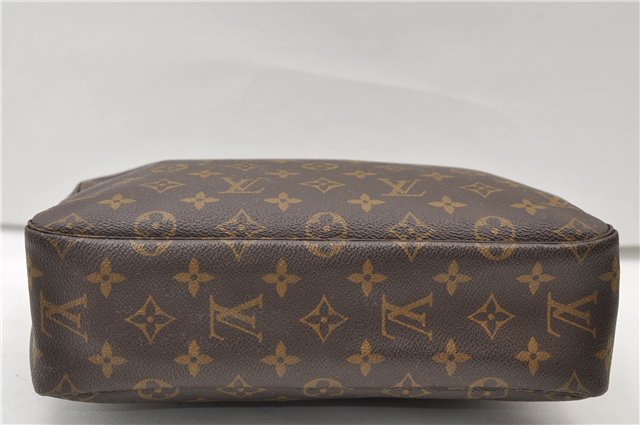 Auth Louis Vuitton Monogram Trousse Toilette 28 Clutch Hand Bag M47522 LV 3478E