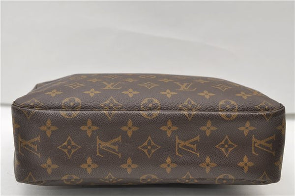 Auth Louis Vuitton Monogram Trousse Toilette 28 Clutch Hand Bag M47522 LV 3478E