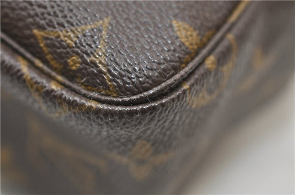 Auth Louis Vuitton Monogram Trousse Toilette 28 Clutch Hand Bag M47522 LV 3478E