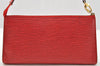 Authentic Louis Vuitton Epi Pochette Accessoires Pouch Red M52947 LV Junk 3478I