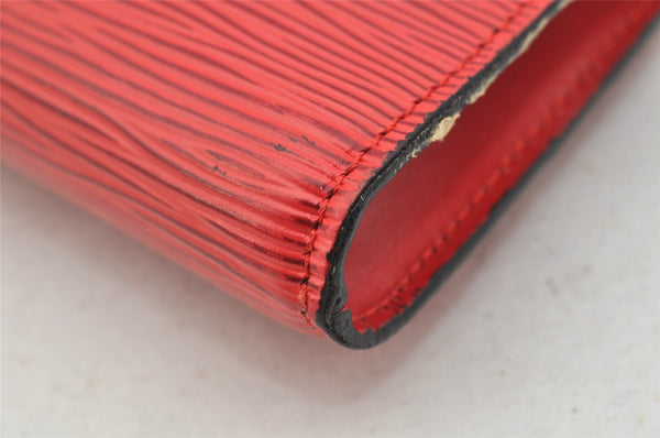 Authentic Louis Vuitton Epi Pochette Accessoires Pouch Red M52947 LV Junk 3478I