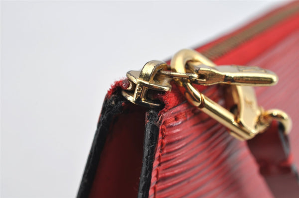 Authentic Louis Vuitton Epi Pochette Accessoires Pouch Red M52947 LV Junk 3478I