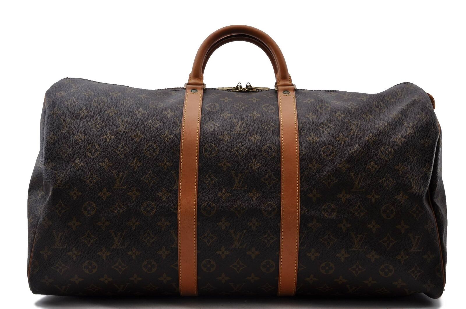 Authentic Louis Vuitton Monogram Keepall 55 Boston Bag M41424 LV 3480C