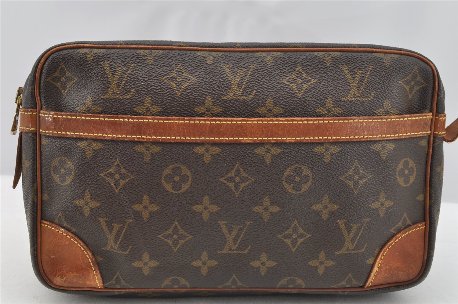 Authentic Louis Vuitton Monogram Compiegne 28 Clutch Hand Bag M51845 LV 3482I