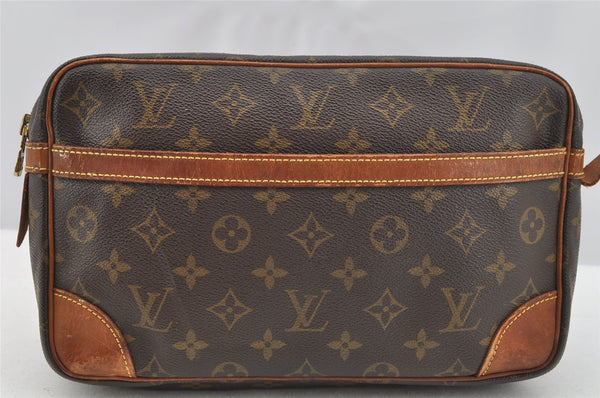 Authentic Louis Vuitton Monogram Compiegne 28 Clutch Hand Bag M51845 LV 3482I
