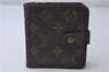 Authentic Louis Vuitton Monogram Compact Zip Bifold Wallet Purse M61667 LV 3494D