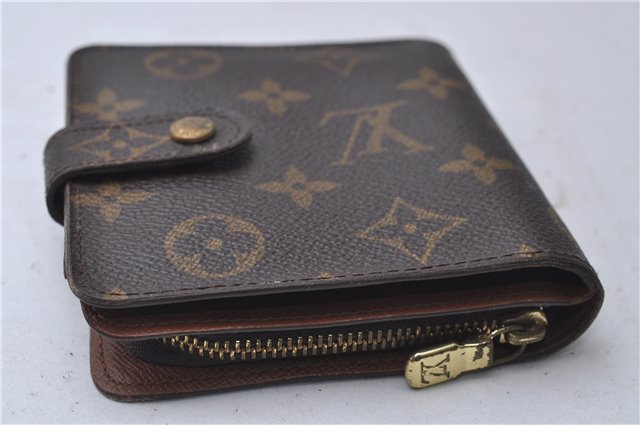 Authentic Louis Vuitton Monogram Compact Zip Bifold Wallet Purse M61667 LV 3494D