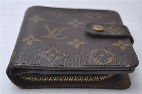 Authentic Louis Vuitton Monogram Compact Zip Bifold Wallet Purse M61667 LV 3494D