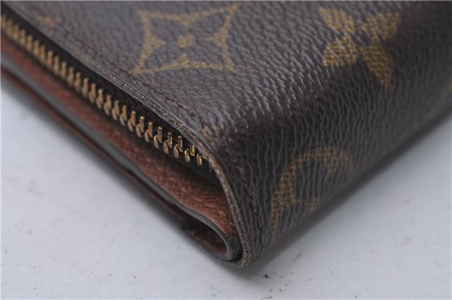 Authentic Louis Vuitton Monogram Compact Zip Bifold Wallet Purse M61667 LV 3494D