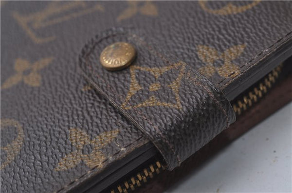 Authentic Louis Vuitton Monogram Compact Zip Bifold Wallet Purse M61667 LV 3494D