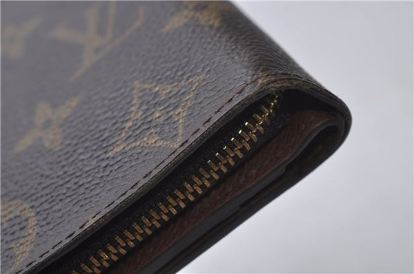 Authentic Louis Vuitton Monogram Compact Zip Bifold Wallet Purse M61667 LV 3494D