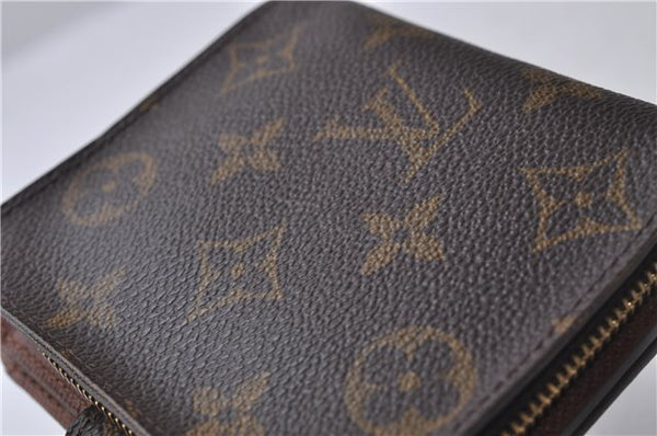 Authentic Louis Vuitton Monogram Compact Zip Bifold Wallet Purse M61667 LV 3494D