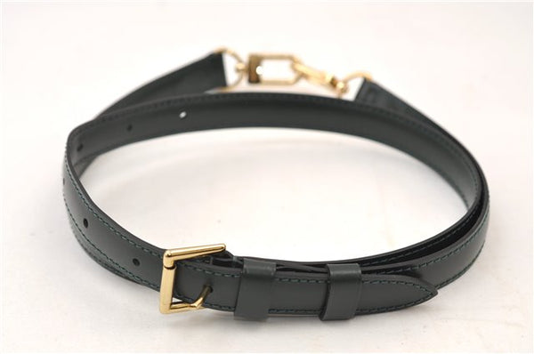 Authentic Louis Vuitton Leather Shoulder Strap Green 36.2-43.3" LV 3499E